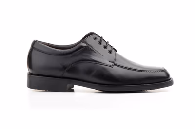 Zapatos Hombre Piel Negro Cordones Ancho Especial 12 - 2