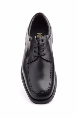 Zapatos Hombre Piel Negro Cordones Ancho Especial 12 - 4