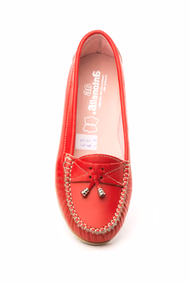 Kiowa Mujer Piel Rojo Borlas Metal - 4