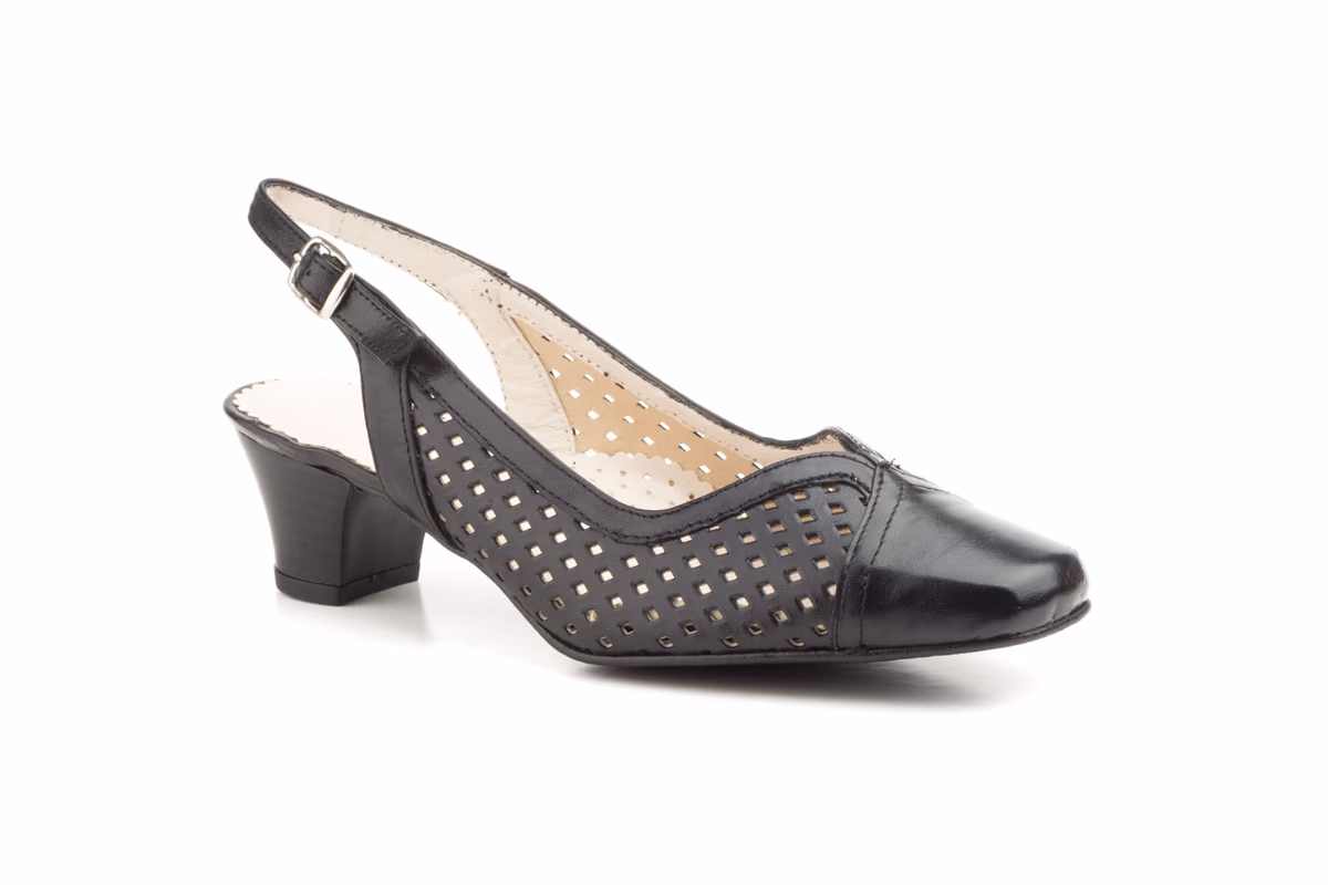 Zapatos Mujer Piel Negro Tacón