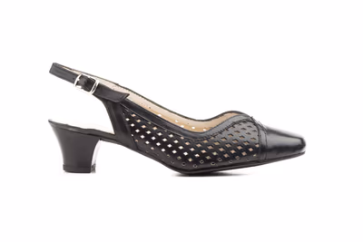 Zapatos Mujer Piel Negro Tacón - 3