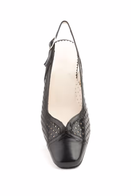 Zapatos Mujer Piel Negro Tacón - 4