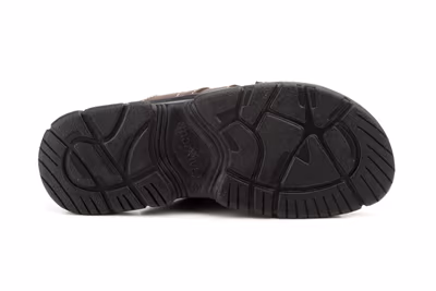 Sandalias Hombre Pala Piel Marrón - 2