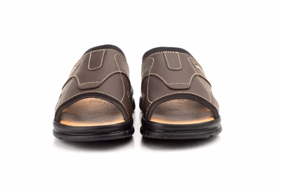 Sandalias Hombre Pala Piel Marrón - 7