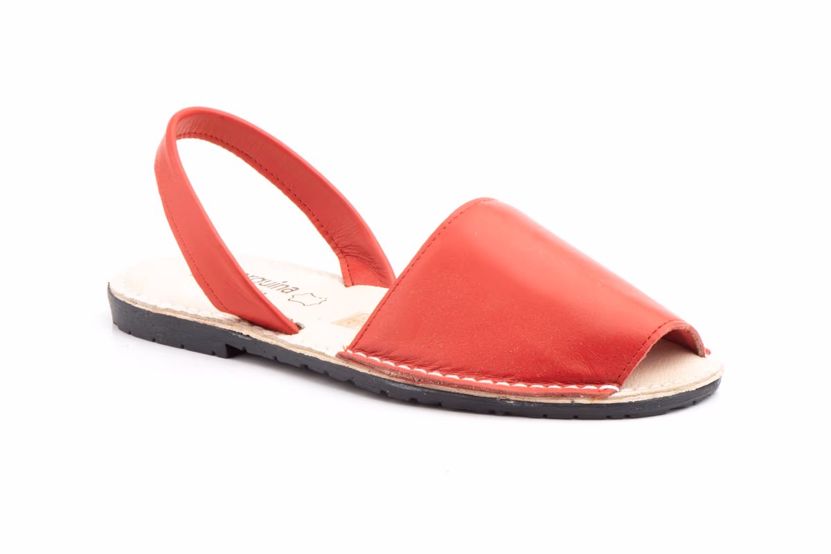 Menorquinas Ibicencas Mujer Piel Rojo Planta Acolchada