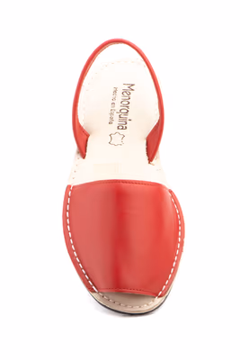 Menorquinas Ibicencas Mujer Piel Rojo Planta Acolchada - 4