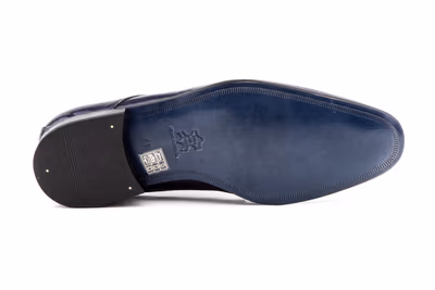 Zapatos Hombre Charol Marino Pana Cordones - 2