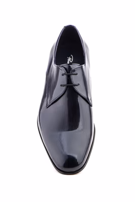 Zapatos Hombre Charol Marino Pana Cordones - 4