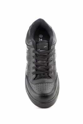 Deportivos Hombre Piel Negro Cordones - 4