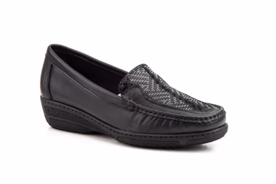 Kiowa Mujer Piel Negro Cuña - 2