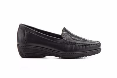 Kiowa Mujer Piel Negro Cuña - 4