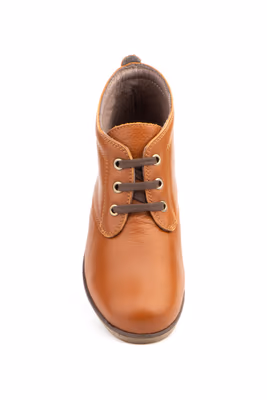 Botín Mujer Piel Cuero Cordones - 5