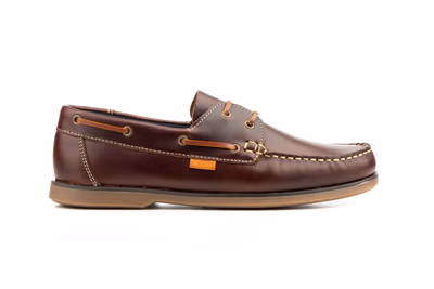 Náuticos Hombre Cordones Piel Pull Marrón Piso Fino - 4