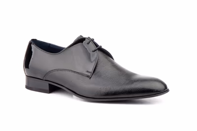 Zapatos Hombre Derby Charol Negro - 2