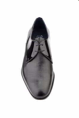 Zapatos Hombre Derby Charol Negro - 5