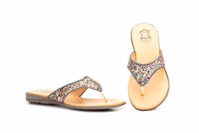 Sandalias Esclava Mujer Glitter Multi