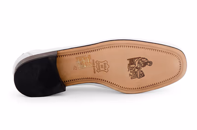 Zapatos Hombre Piel Blanco Suela de Cuero Julio Iglesias - 3