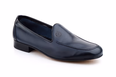 Zapatos Hombre Piel Marino Suela de Cuero Julio Iglesias