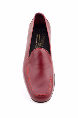 Zapatos Hombre Piel Burdeos Suela de Cuero Julio Iglesias - 2