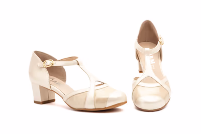 Zapatos Mujer Piel Platino