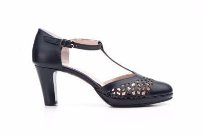 Zapatos Mujer Piel Marino Lasér - 4