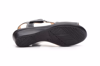 Sandalias Mujer Piel Negro  - 3