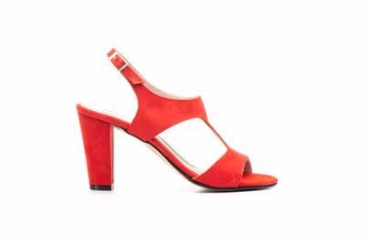 Zapatos Mujer Suede Rojo - 4