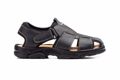 Sandalias Californiana Bio Hombre Piel Negro Morxiva - 4