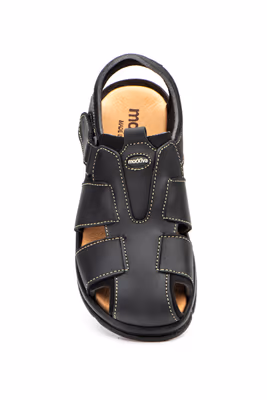 Sandalias Californiana Bio Hombre Piel Negro Morxiva - 2