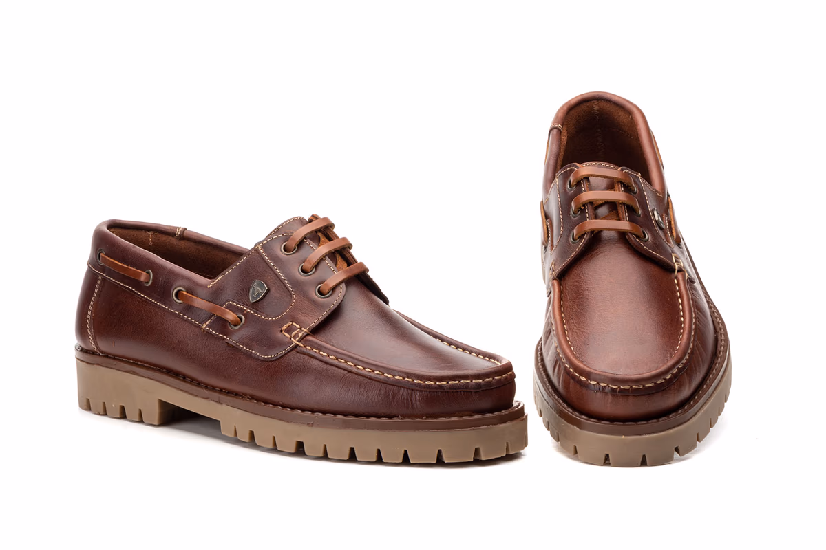 Náuticos Hombre Piel Marrón