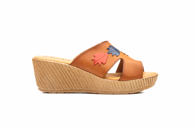 Zuecos Mujer Piel Cuero Planta Gel Cuña - 4