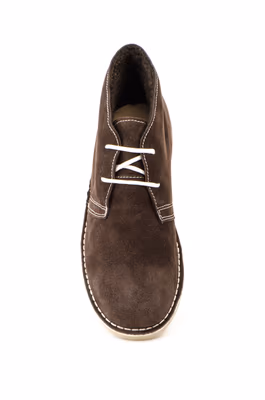 Botines Pisa Mierdas Hombre Piel Serraje Marrón Cordones Borreguillo Cosido Billi - 4