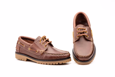 Náuticos Niño Cadete Piel Pull Marrón