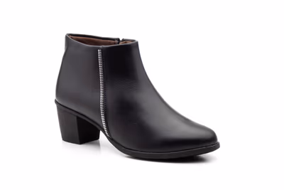 Botín Mujer Piel Negro - 2