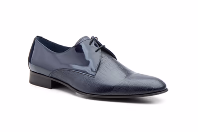 Zapatos Hombre Derby Charol Marino - 2