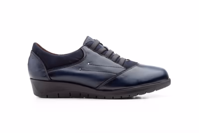 Zapatos Mujer Piel Marino Elásticos - 4