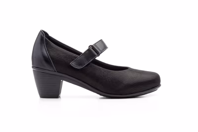 Zapatos Mujer Negro Tacón Hebilla - 4