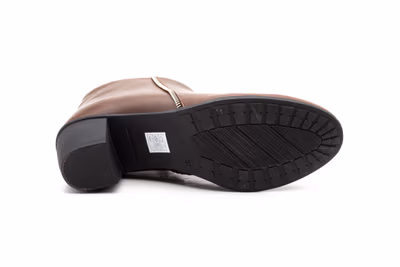 Botín Mujer Piel Marrón Cremallera - 3