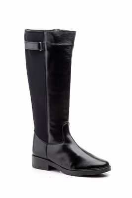 Botas Mujer Piel Negro Elástico  - 2