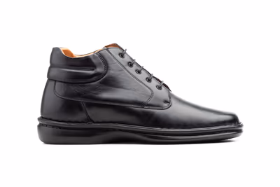 Zapatos Hombre Piel Negro Cordones Tallas Grandes - 4