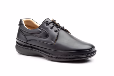 Zapatos Hombre PIel Negro Cordones - 2