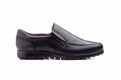 Zapatos Hombre Piel Negro Elásticos - 3