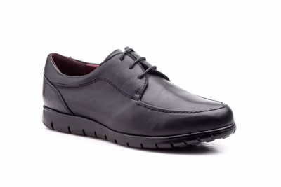 Zapatos Hombre Piel Negro Cordones - 2