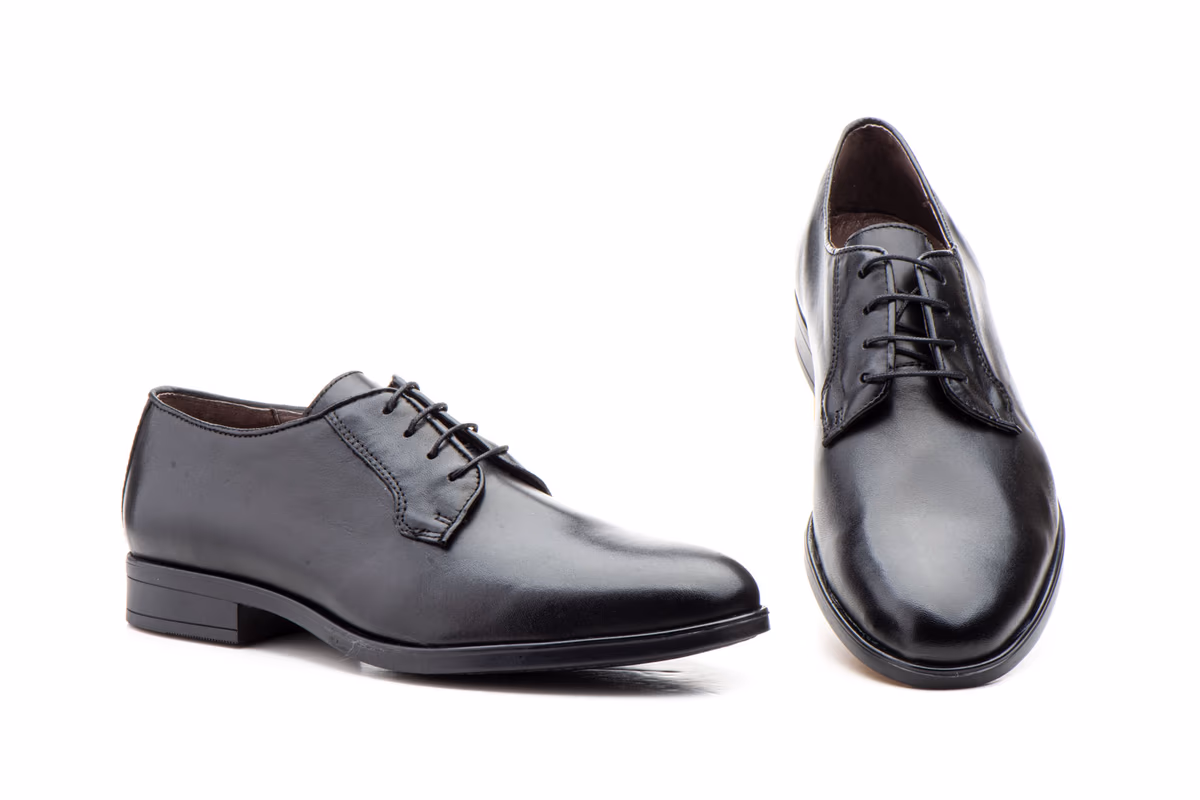 Zapatos Hombre Piel Negro Cordones