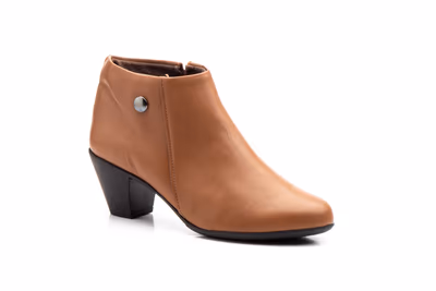 Botines Mujer Piel Cuero Tacón Cremallera - 2