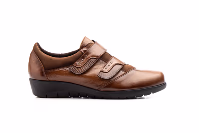 Zapatos Mujer Piel Cuero Tipo Velcros - 4