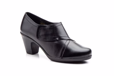 Zapatos Mujer Piel Negro Tipo Velcro - 2