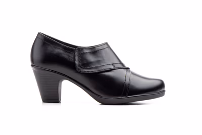 Zapatos Mujer Piel Negro Tipo Velcro - 4