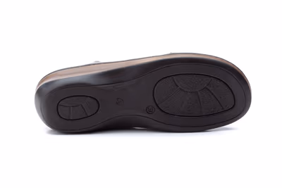 Sandalias Mujer Piel Platino Velcro Plantilla Extraible - 3