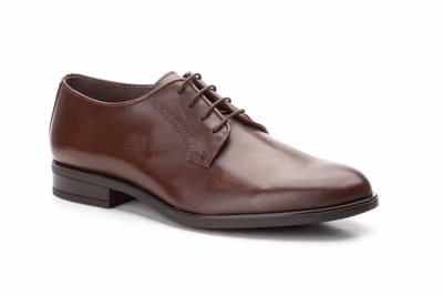 Zapatos Hombre Piel Marrón Cordones - 2